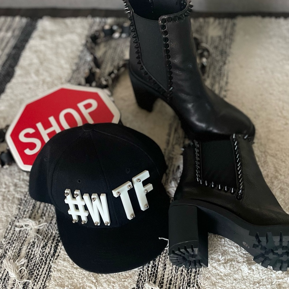 Black Statement Baseball Hat Cap - image 2